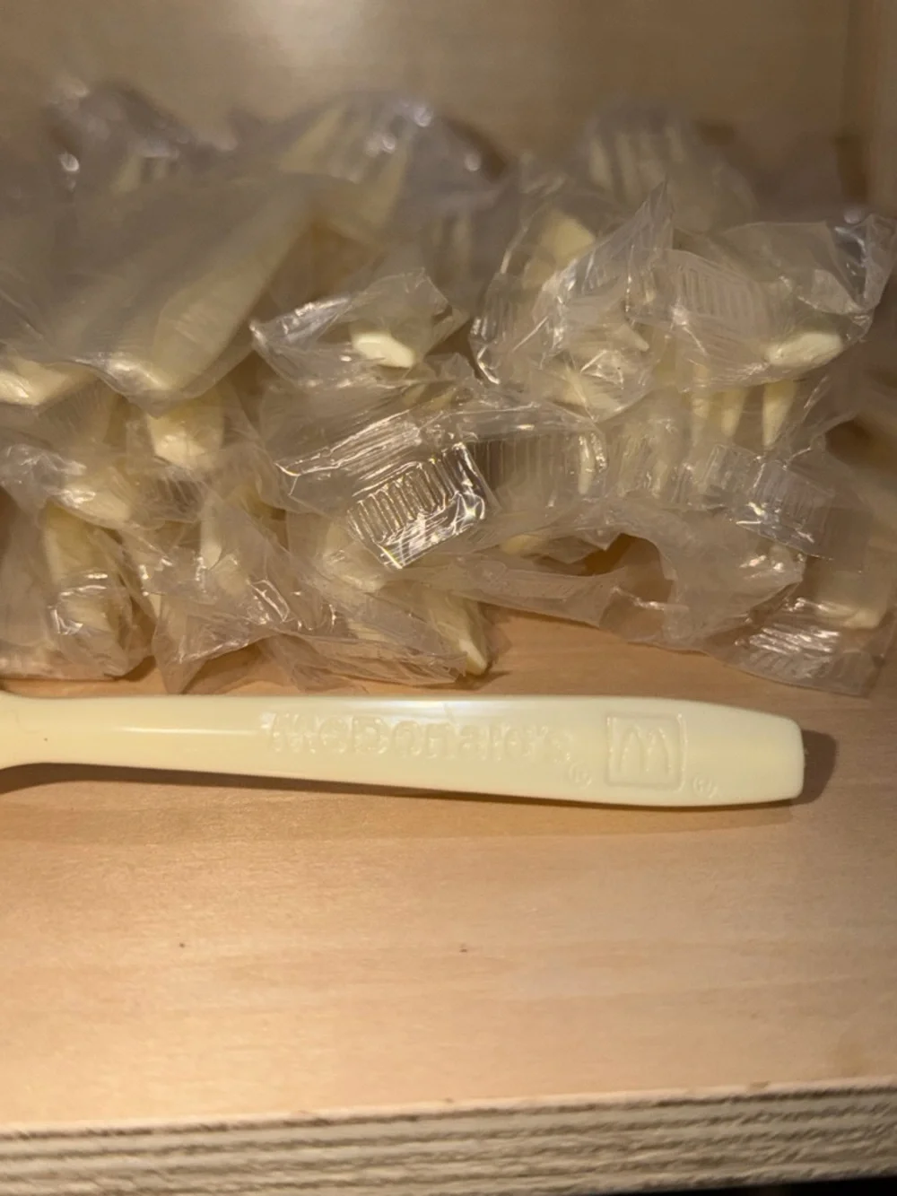 Vintage‎ McDonald’s Individually Wrapped Plastic Disposable Forks Lot Of 29